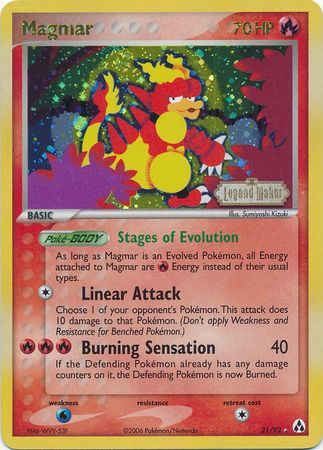 Magmar (21/92) (Stamped) [EX: Legend Maker] | Exor Games New Glasgow