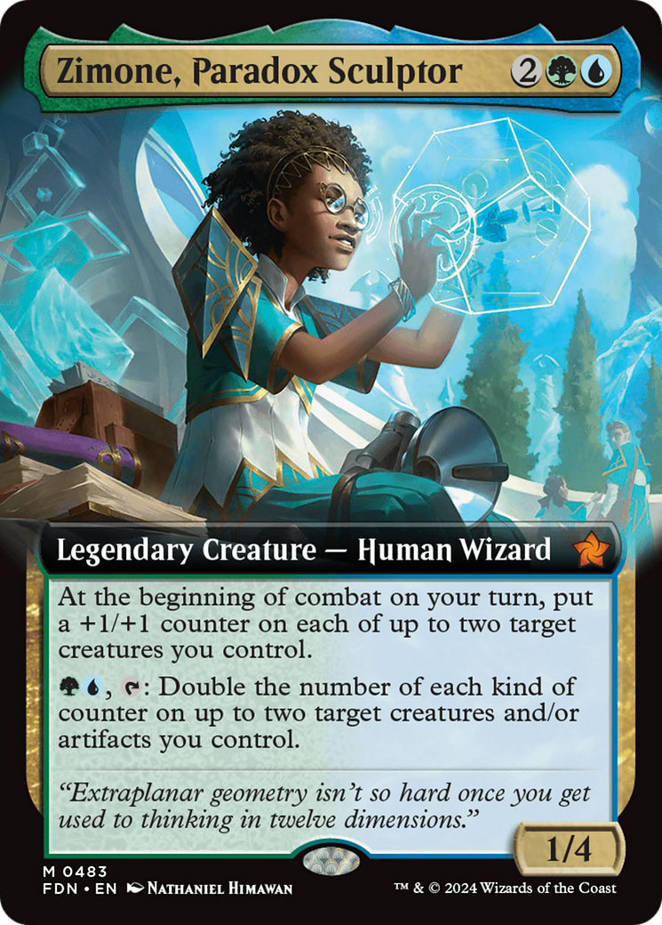 Zimone, Paradox Sculptor (Extended Art) [Foundations] | Exor Games New Glasgow