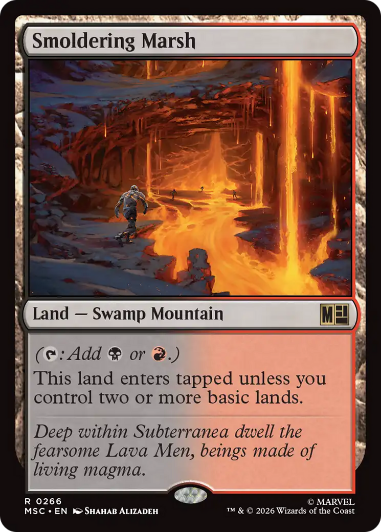 Smoldering Marsh (Surge Foil) [Marvel Super Heroes Commander] | Exor Games New Glasgow