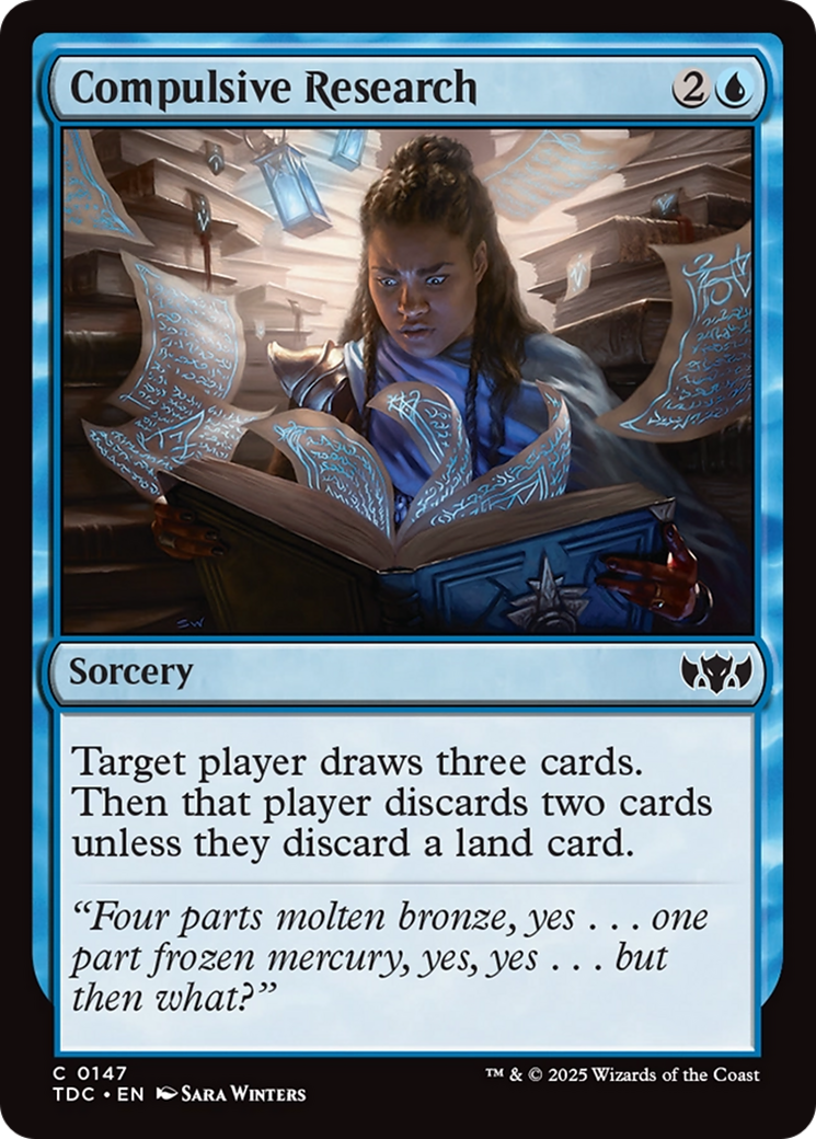 Compulsive Research [Tarkir: Dragonstorm Commander] | Exor Games New Glasgow