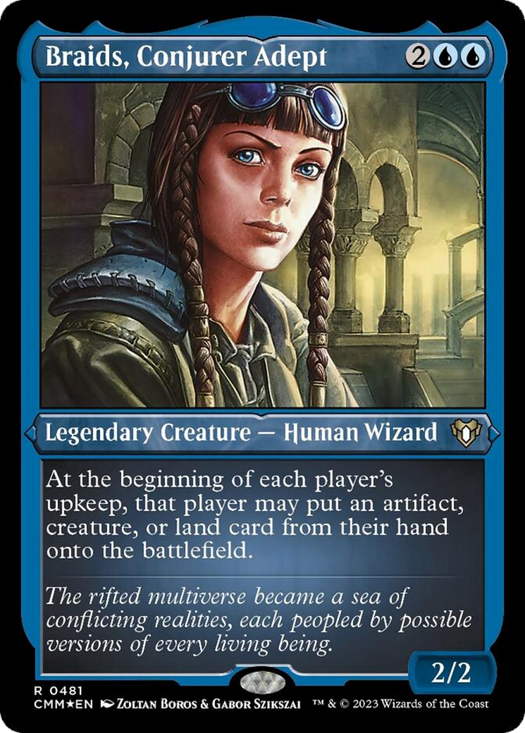 Braids, Conjurer Adept (Foil Etched) [Commander Masters] | Exor Games New Glasgow