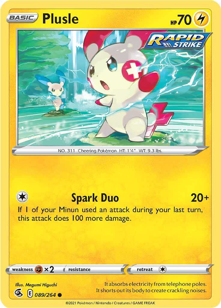 Plusle (089/264) [Sword & Shield: Fusion Strike] | Exor Games New Glasgow