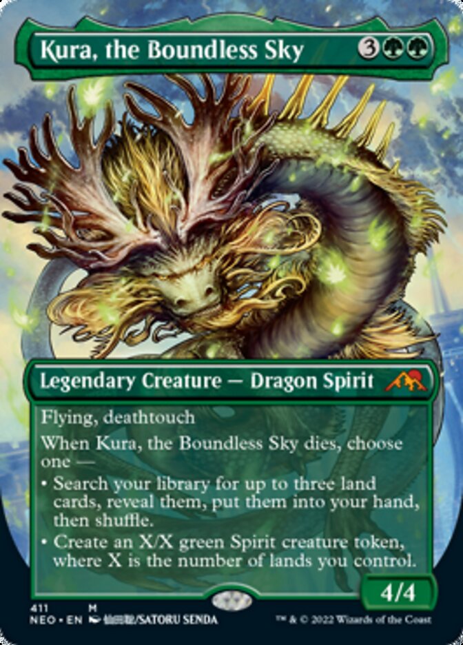 Kura, the Boundless Sky (Borderless Alternate Art) [Kamigawa: Neon Dynasty] | Exor Games New Glasgow