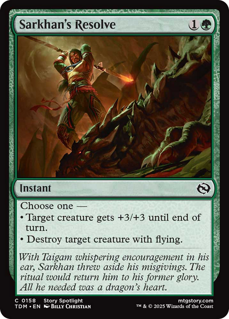 Sarkhan's Resolve [Tarkir: Dragonstorm] | Exor Games New Glasgow