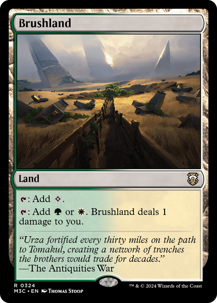 Brushland (Ripple Foil) [Modern Horizons 3 Commander] | Exor Games New Glasgow