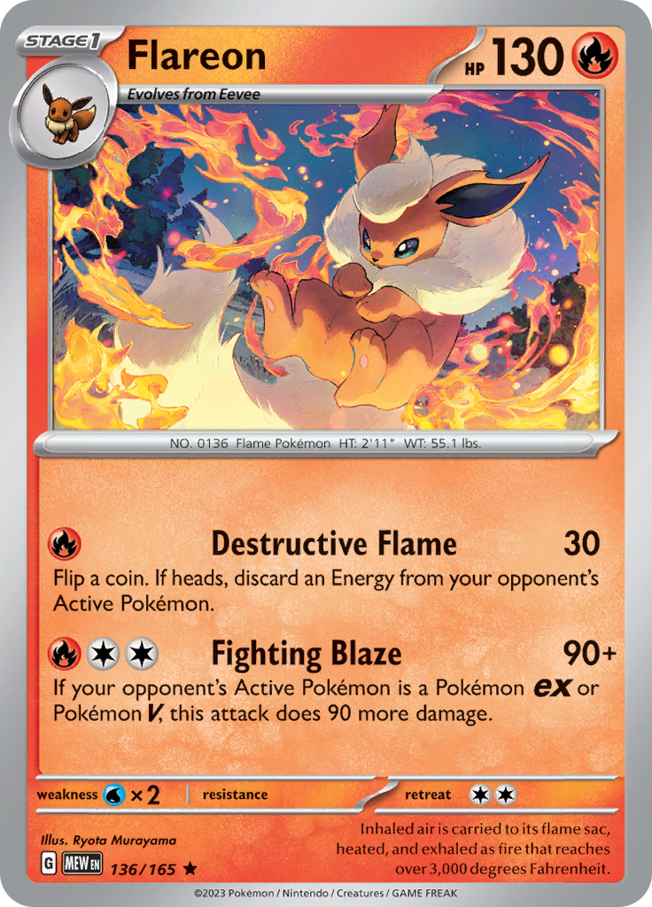 Flareon (136/165) [Scarlet & Violet: 151] | Exor Games New Glasgow