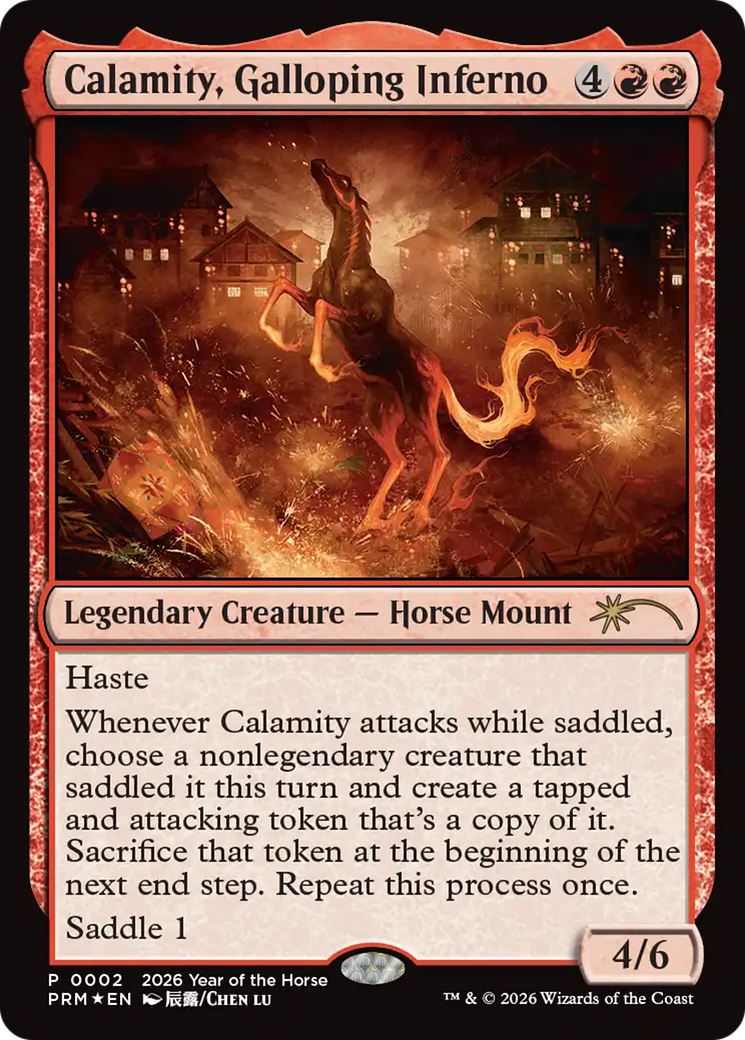 Calamity, Galloping Inferno (Year of the Horse 2026) [Standard Showdown Promos] | Exor Games New Glasgow