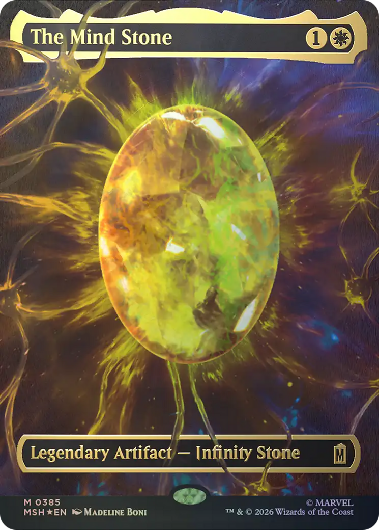 The Mind Stone (Borderless) (Cosmic Foil) [Marvel Super Heroes] | Exor Games New Glasgow