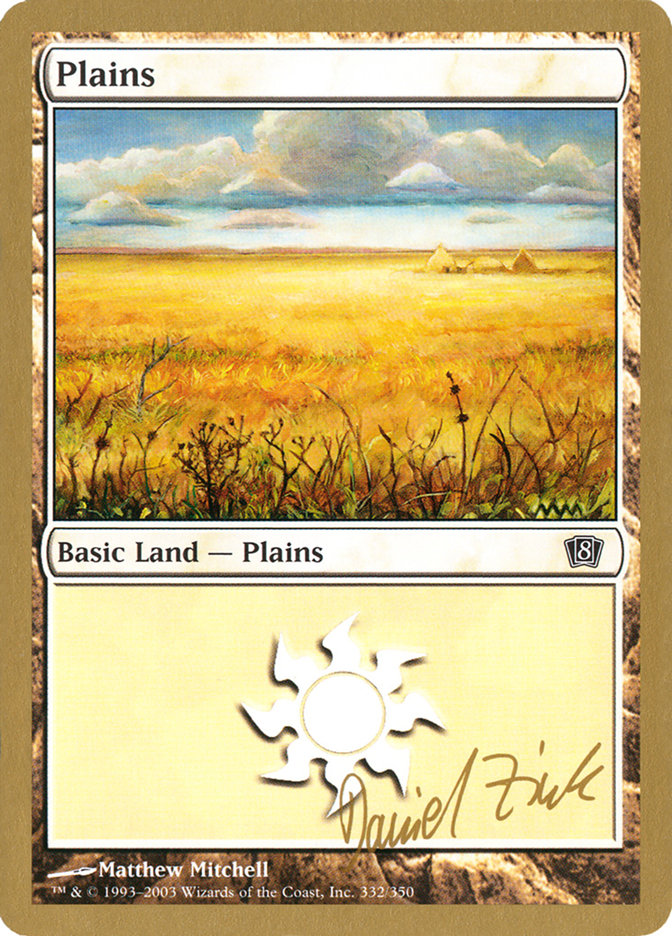 Plains (dz332) (Daniel Zink) [World Championship Decks 2003] | Exor Games New Glasgow