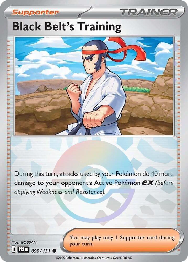 Black Belt's Training (099/131) (Poke Ball Pattern) [Scarlet & Violet: Prismatic Evolutions] | Exor Games New Glasgow