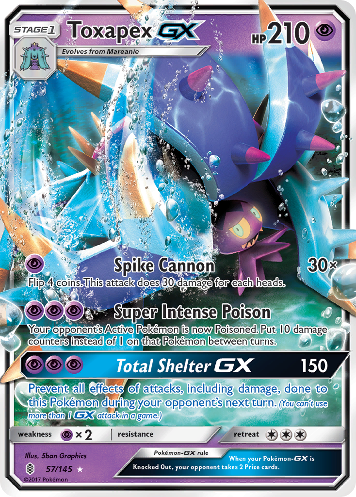 Toxapex GX (57/145) [Sun & Moon: Guardians Rising] | Exor Games New Glasgow