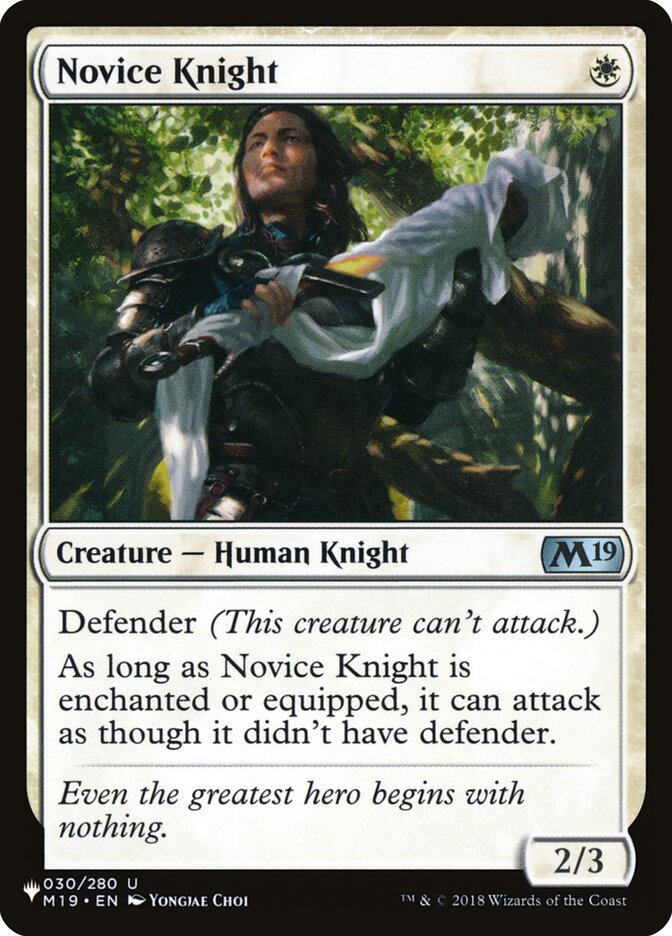 Novice Knight [The List] | Exor Games New Glasgow