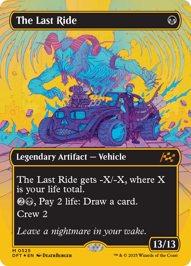 The Last Ride (Borderless) (First-Place Foil) [Aetherdrift] | Exor Games New Glasgow