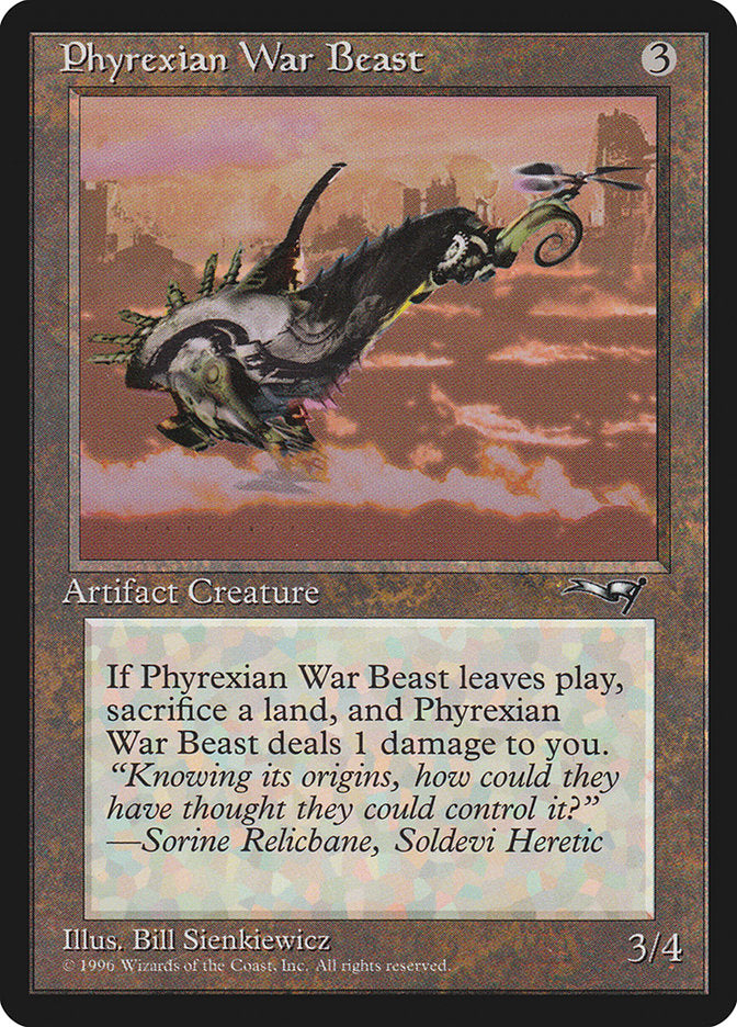 Phyrexian War Beast (Signature on Left) [Alliances] | Exor Games New Glasgow