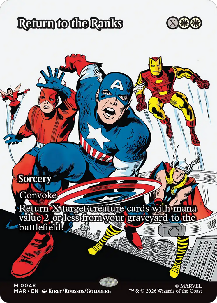 Return to the Ranks (Borderless) [Marvel Universe: Eternal-Legal] | Exor Games New Glasgow