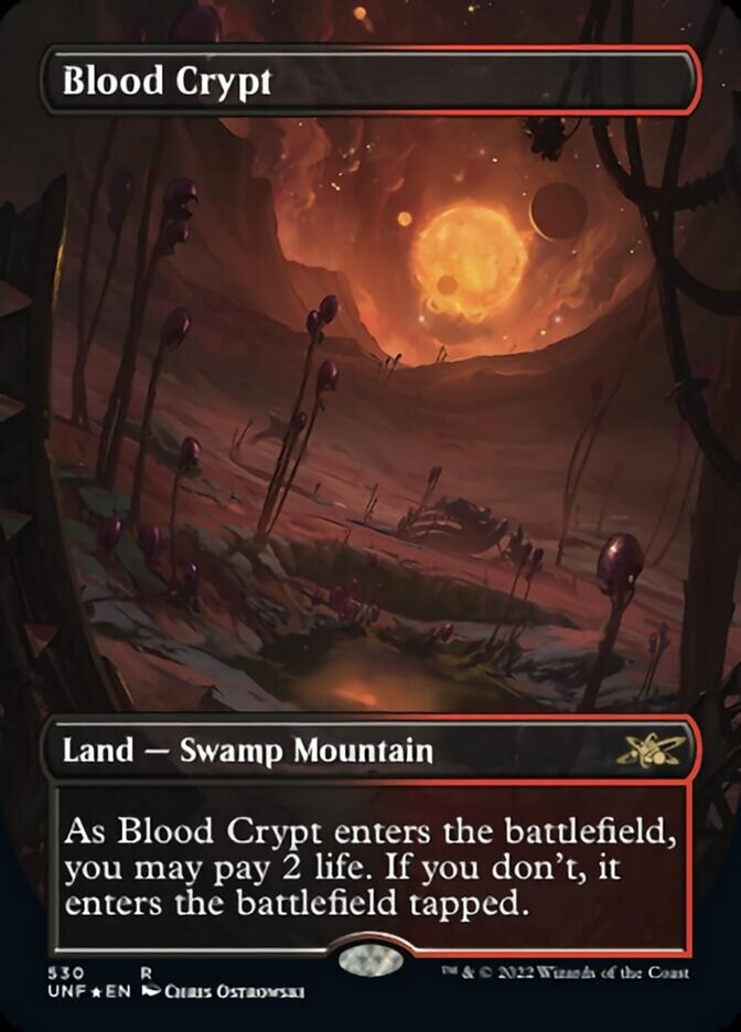 Blood Crypt (Borderless) (Galaxy Foil) [Unfinity] | Exor Games New Glasgow