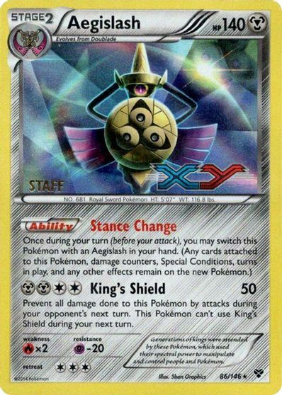 Aegislash (86/146) (Staff Prerelease Promo) [XY: Black Star Promos] | Exor Games New Glasgow