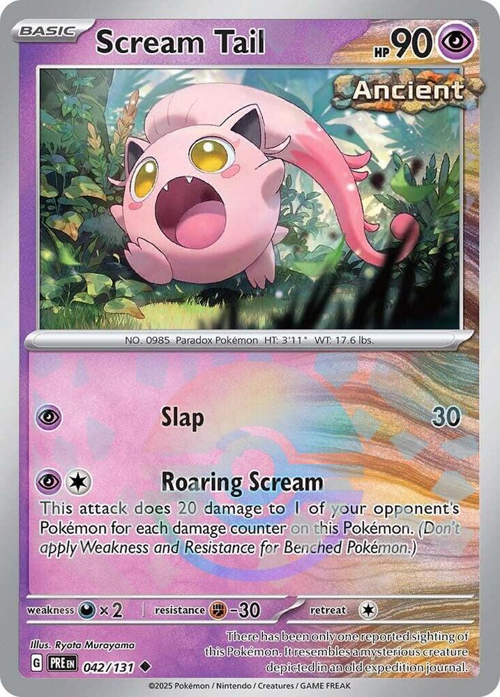 Scream Tail (042/131) (Poke Ball Pattern) [Scarlet & Violet: Prismatic Evolutions] | Exor Games New Glasgow