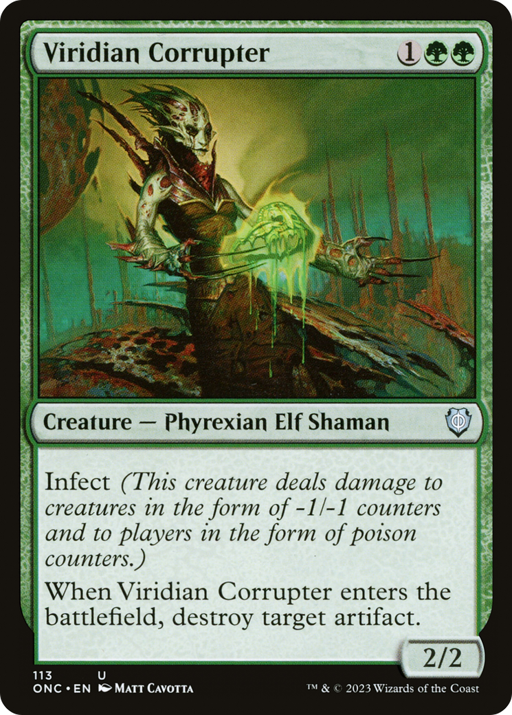 Viridian Corrupter [Phyrexia: All Will Be One Commander] | Exor Games New Glasgow