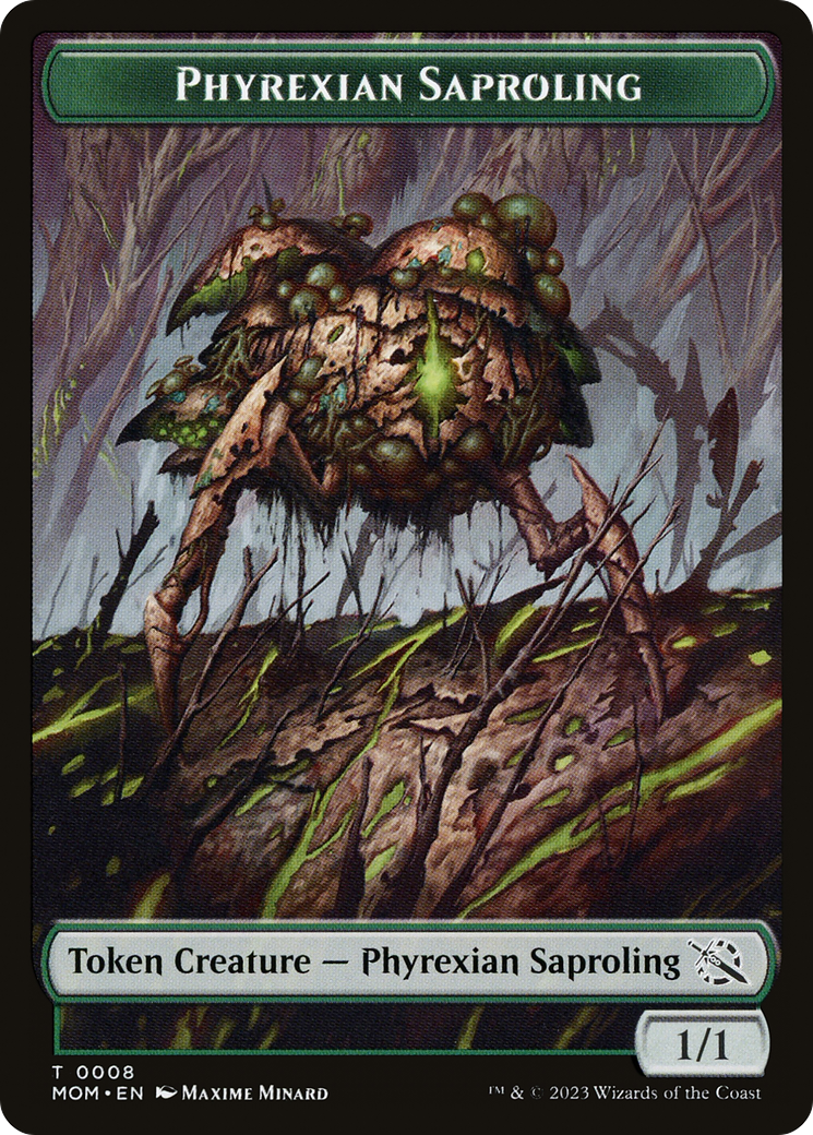 Treasure (20) // Phyrexian Saproling Double-Sided Token [March of the Machine Tokens] | Exor Games New Glasgow