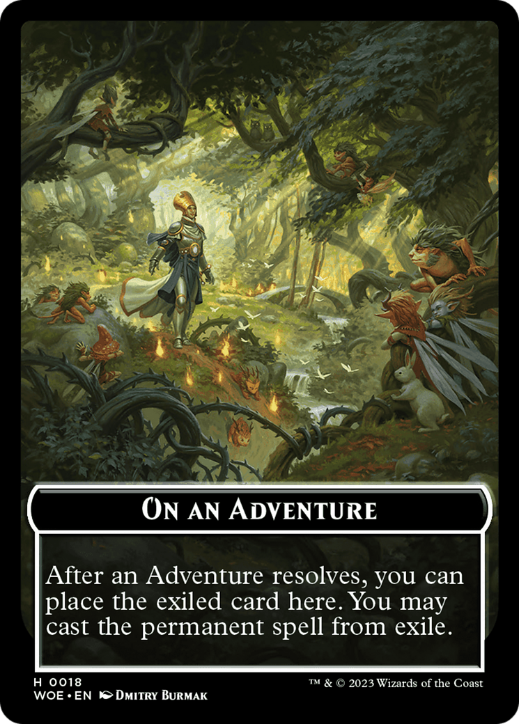 On an Adventure Emblem [Wilds of Eldraine Tokens] | Exor Games New Glasgow