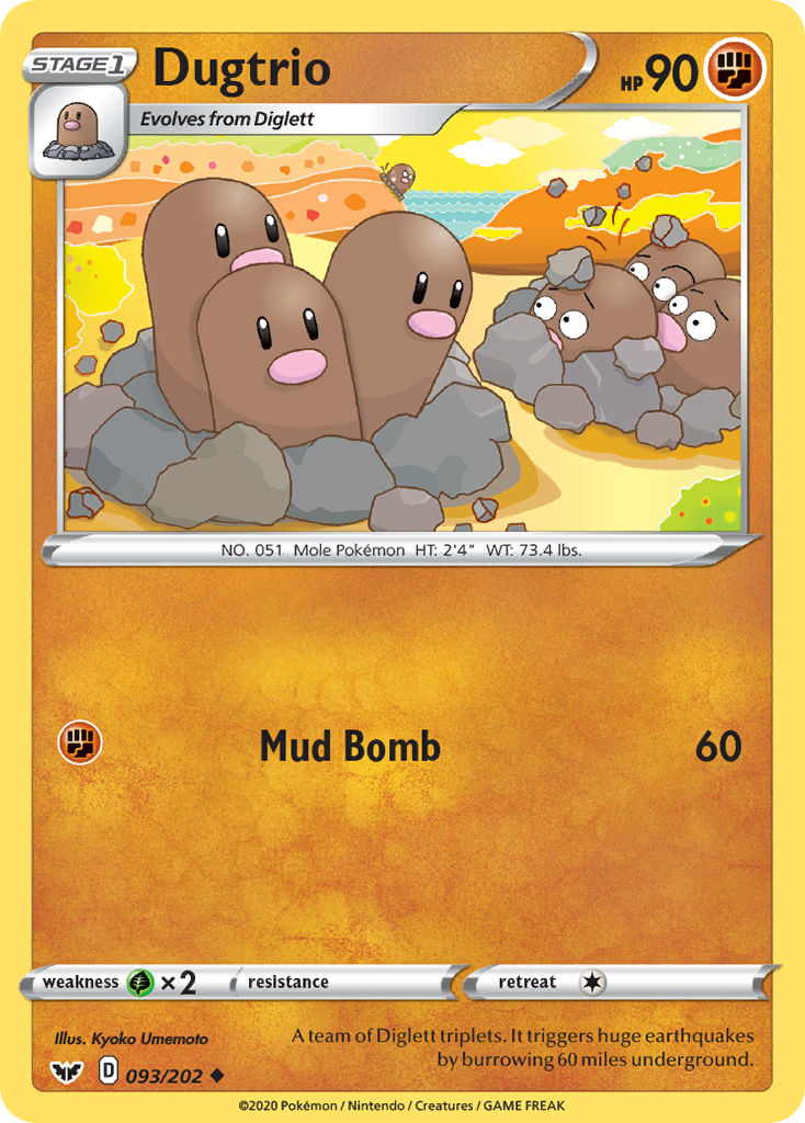 Dugtrio (093/202) [Sword & Shield: Base Set] | Exor Games New Glasgow