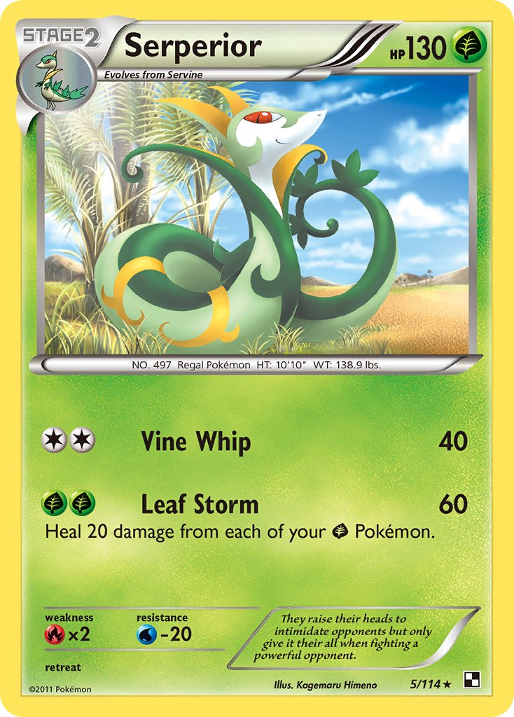 Serperior (5/114) (Cracked Ice Holo) (Theme Deck Exclusive) [Black & White: Base Set] | Exor Games New Glasgow