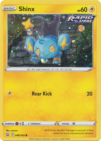 Shinx (046/163) (Cosmos Holo) [Sword & Shield: Battle Styles] | Exor Games New Glasgow