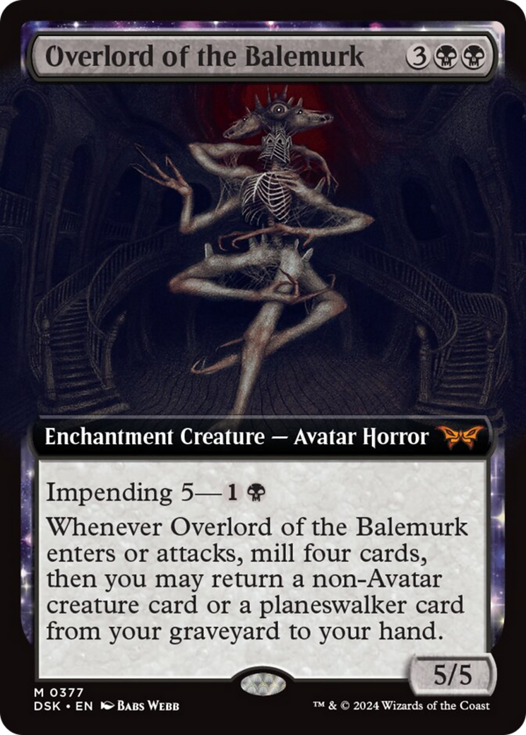 Overlord of the Balemurk (Extended Art) [Duskmourn: House of Horror] | Exor Games New Glasgow