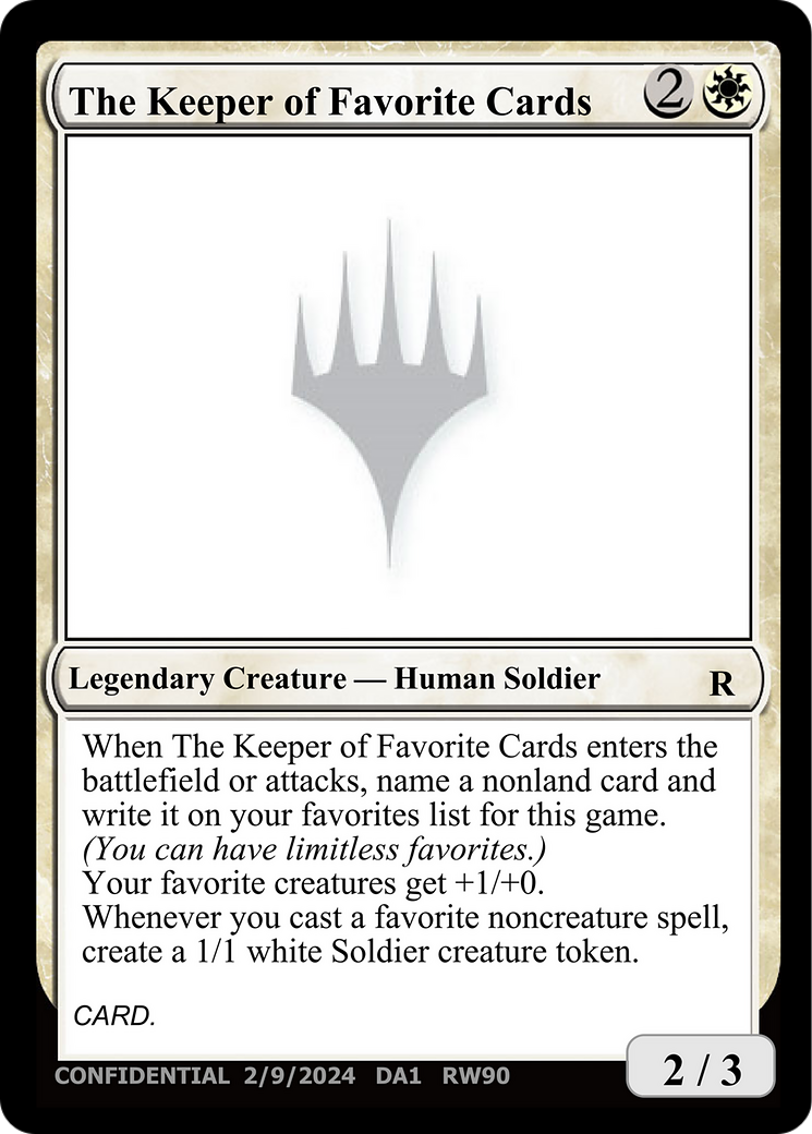The Keeper of Favorite Cards [Unknown Event] | Exor Games New Glasgow