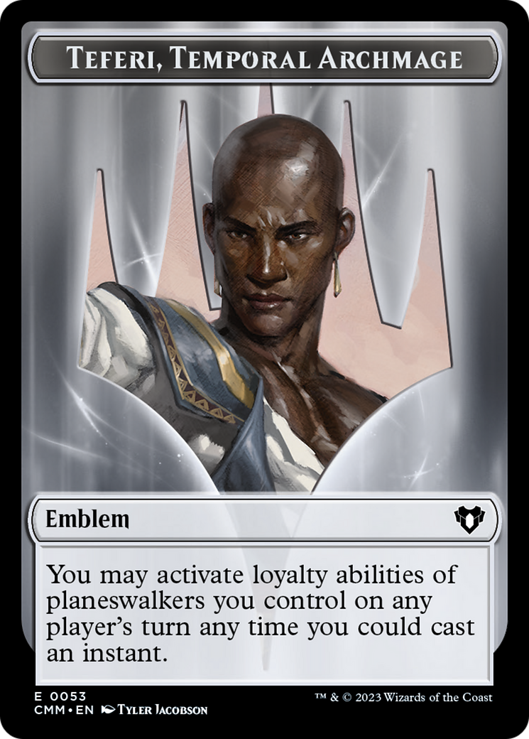 Teferi, Temporal Archmage Emblem [Commander Masters Tokens] | Exor Games New Glasgow