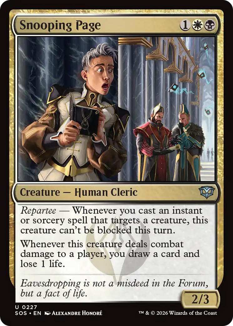 Snooping Page [Secrets of Strixhaven] | Exor Games New Glasgow
