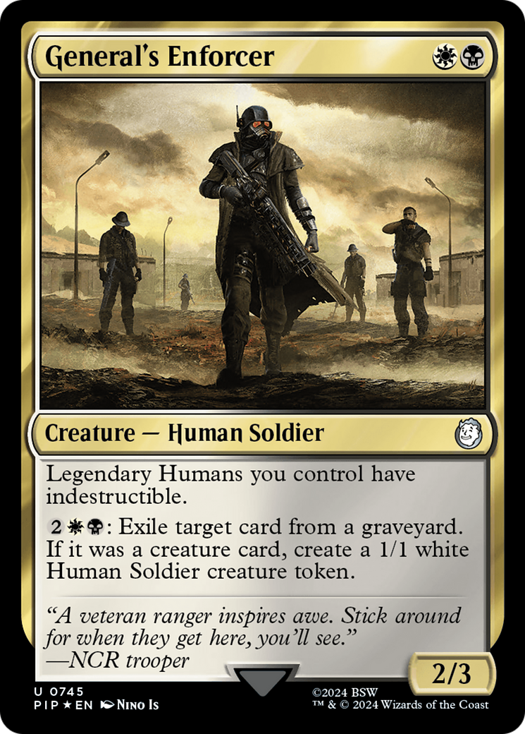 General's Enforcer (Surge Foil) [Fallout] | Exor Games New Glasgow