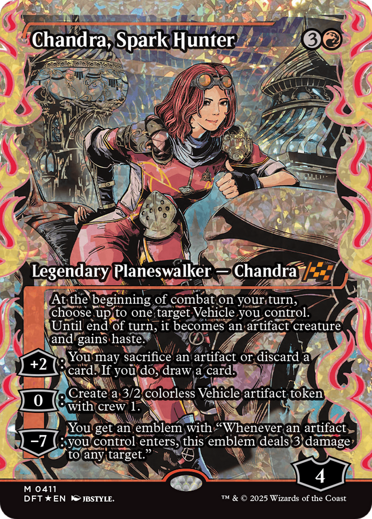 Chandra, Spark Hunter (Showcase) (Fracture Foil) [Aetherdrift] | Exor Games New Glasgow