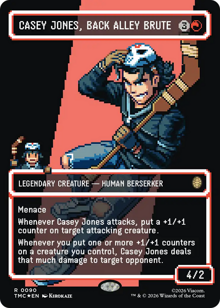 Casey Jones, Back Alley Brute (Borderless) (Surge Foil) [Teenage Mutant Ninja Turtles Commander] | Exor Games New Glasgow