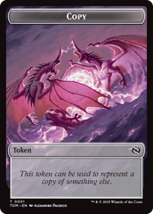 Copy // Dragon (0014) Double-Sided Token [Tarkir: Dragonstorm Commander Tokens] | Exor Games New Glasgow