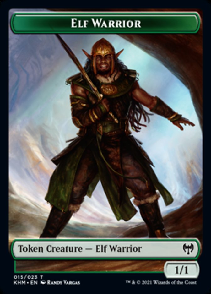 Elf Warrior Token [Kaldheim Tokens] | Exor Games New Glasgow
