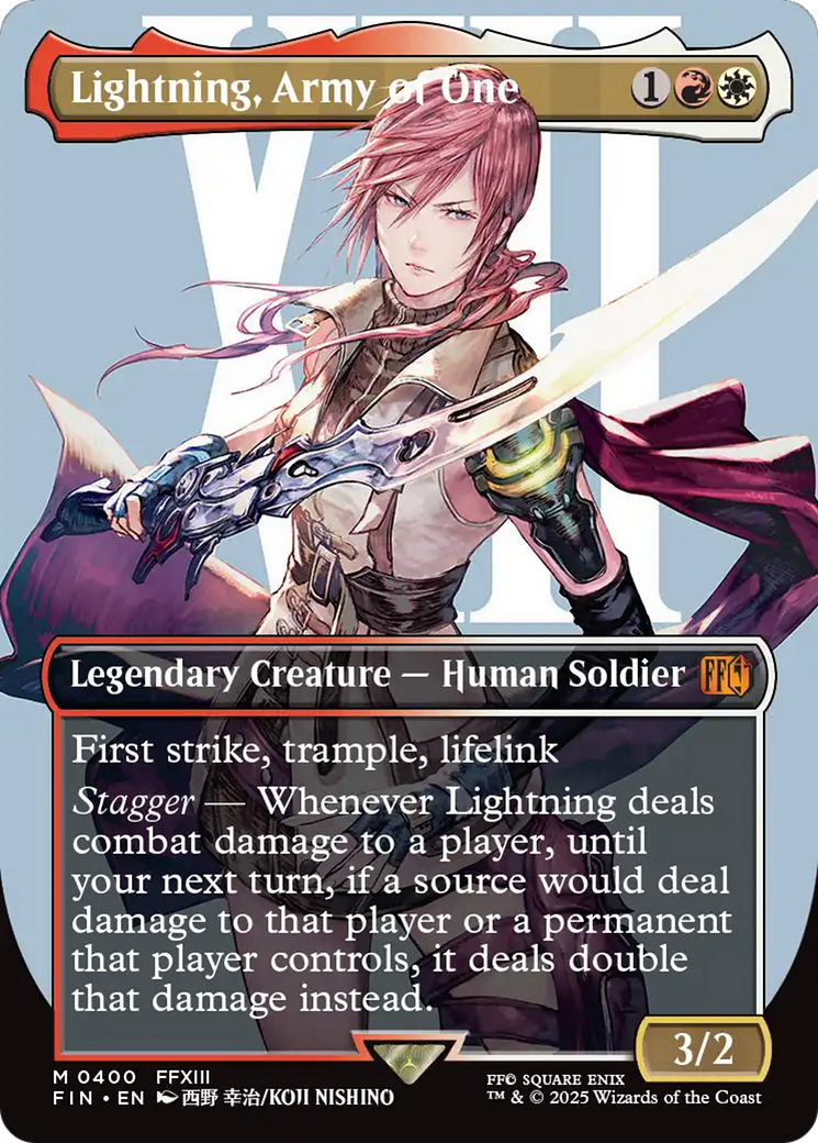 Lightning, Army of One (Borderless) (0400) [FINAL FANTASY] | Exor Games New Glasgow