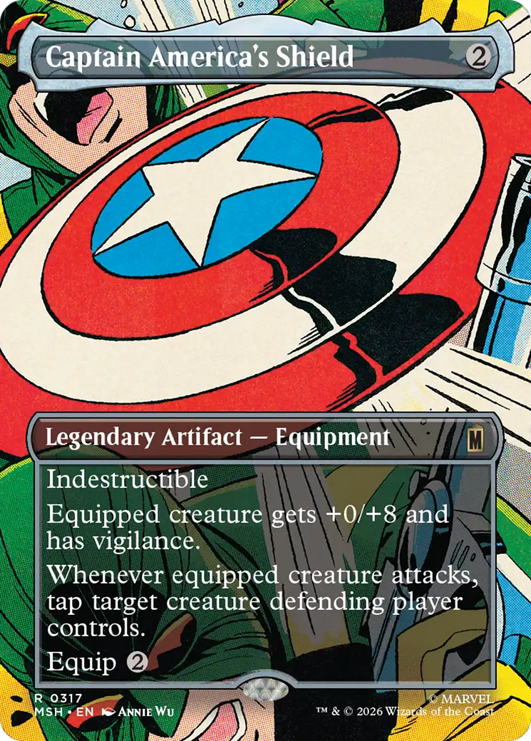 Captain America's Shield (Borderless) (0317) [Marvel Super Heroes] | Exor Games New Glasgow