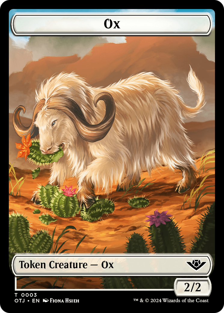 Ox Token [Outlaws of Thunder Junction Tokens] | Exor Games New Glasgow