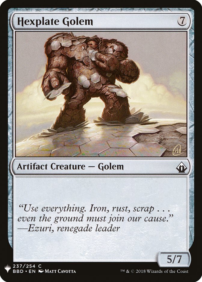 Hexplate Golem [Mystery Booster] | Exor Games New Glasgow