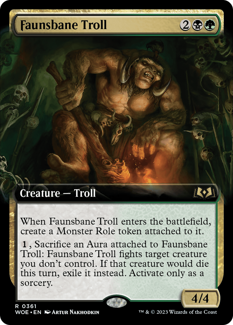 Faunsbane Troll (Extended Art) [Wilds of Eldraine] | Exor Games New Glasgow