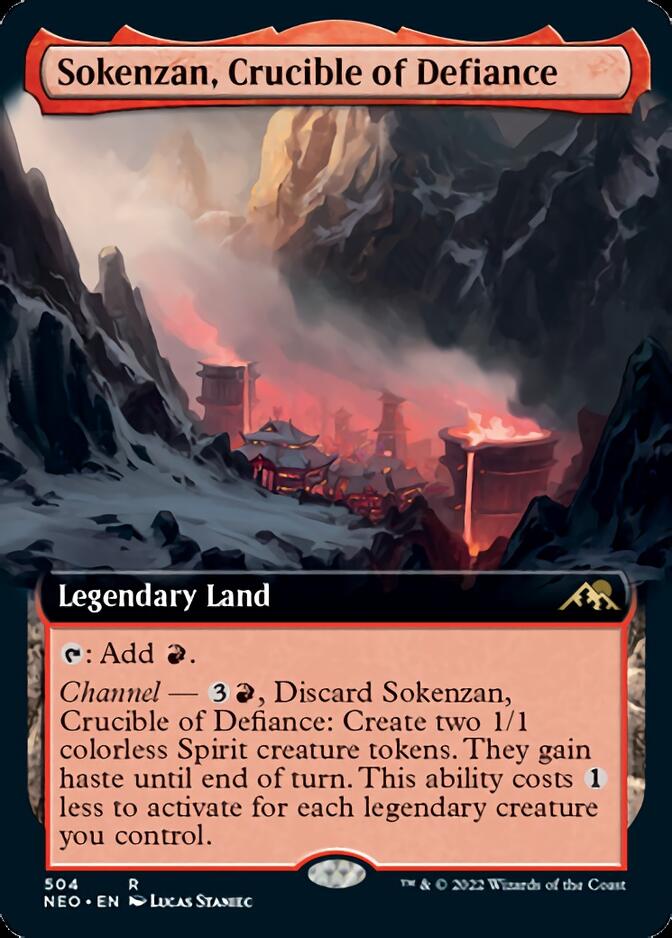 Sokenzan, Crucible of Defiance (Extended Art) [Kamigawa: Neon Dynasty] | Exor Games New Glasgow