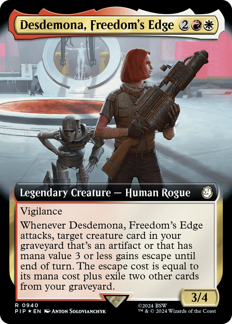 Desdemona, Freedom's Edge (Extended Art) (Surge Foil) [Fallout] | Exor Games New Glasgow