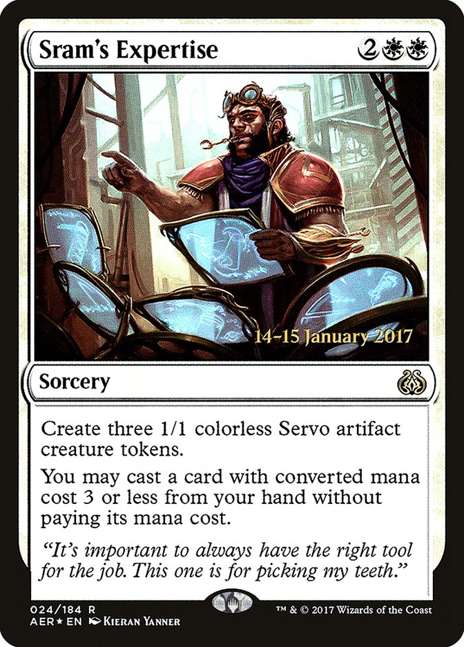 Sram's Expertise [Aether Revolt Prerelease Promos] | Exor Games New Glasgow