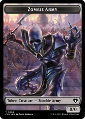 Human Warrior // Zombie Army Double-Sided Token [Commander Masters Tokens] | Exor Games New Glasgow