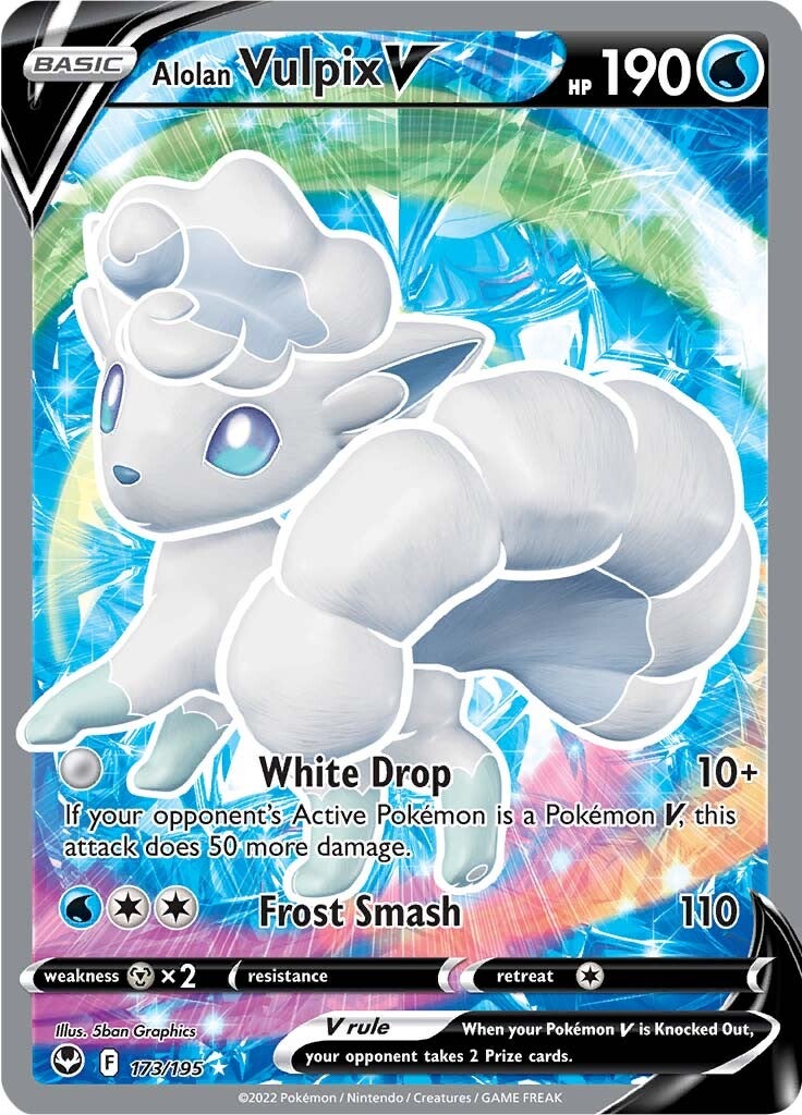 Alolan Vulpix V (173/195) [Sword & Shield: Silver Tempest] | Exor Games New Glasgow