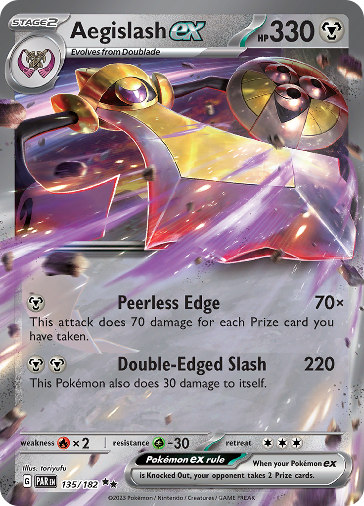 Aegislash ex (135/182) [Scarlet & Violet: Paradox Rift] | Exor Games New Glasgow