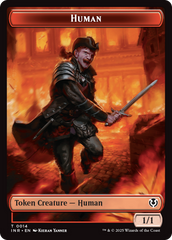Elemental // Human (0014) Double-Sided Token [Innistrad Remastered Tokens] | Exor Games New Glasgow