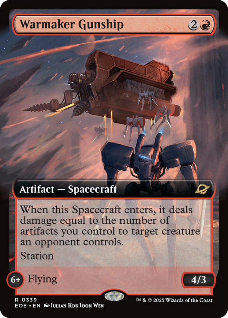 Warmaker Gunship (Extended Art) [Edge of Eternities] | Exor Games New Glasgow